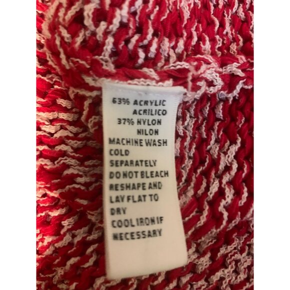 Chaus & Co Womens Sweater Large Red Crew Neck Pullover Knit Cottagecore Preppy - Picture 5 of 9